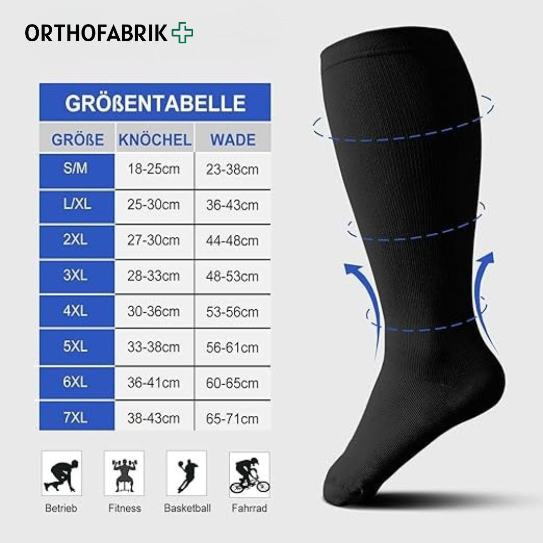 Orthopädische Kompressionsstrümpfe Plus Size