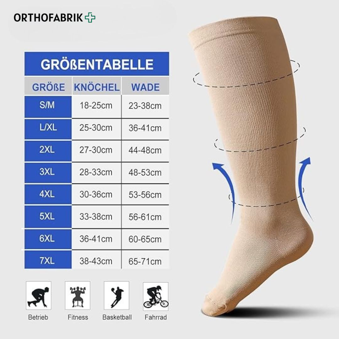 Orthopädische Kompressionsstrümpfe Plus Size