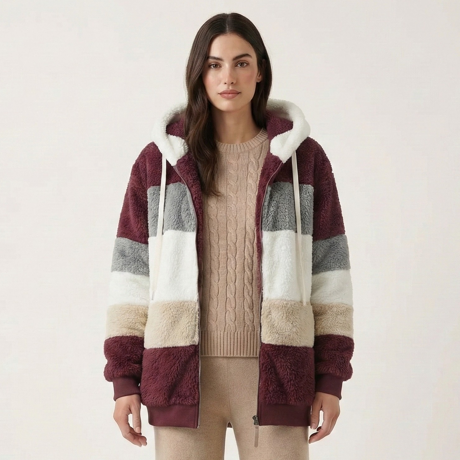 Kuschelweiche Fleece Jacke I Damen