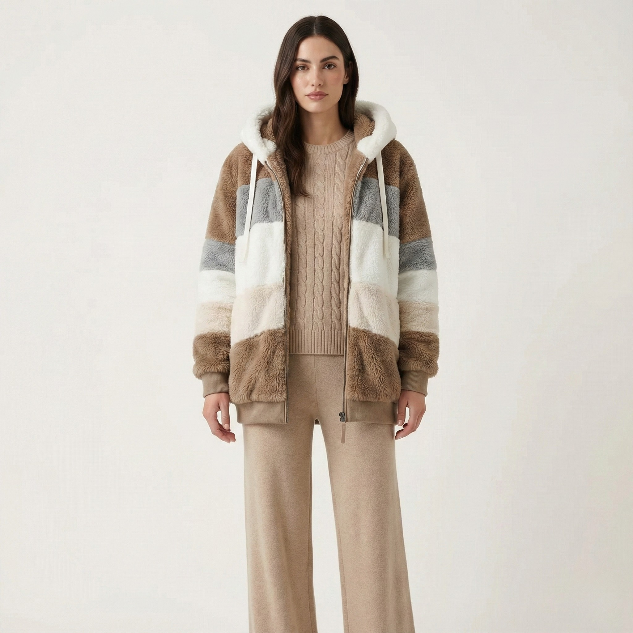 Kuschelweiche Fleece Jacke I Damen