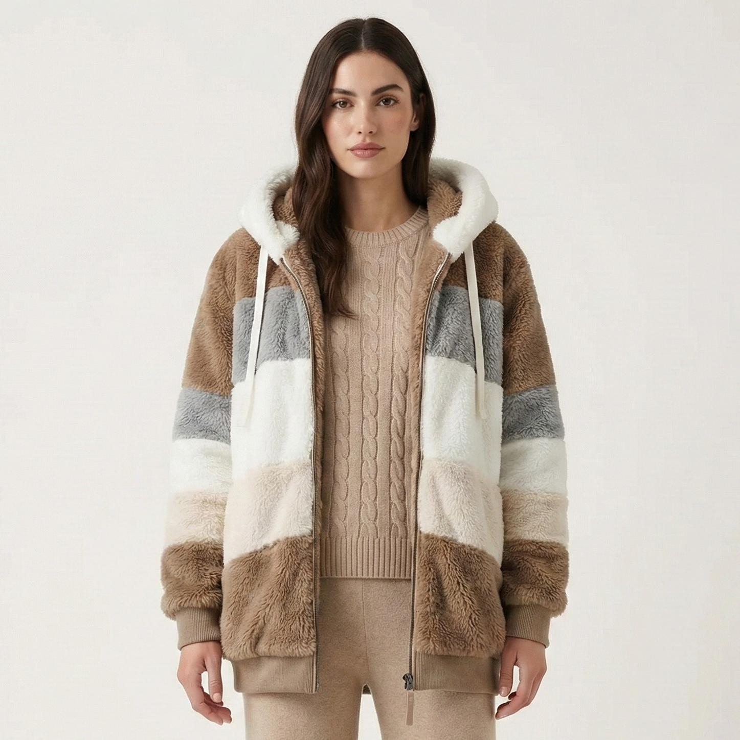 Kuschelweiche Fleece Jacke I Damen