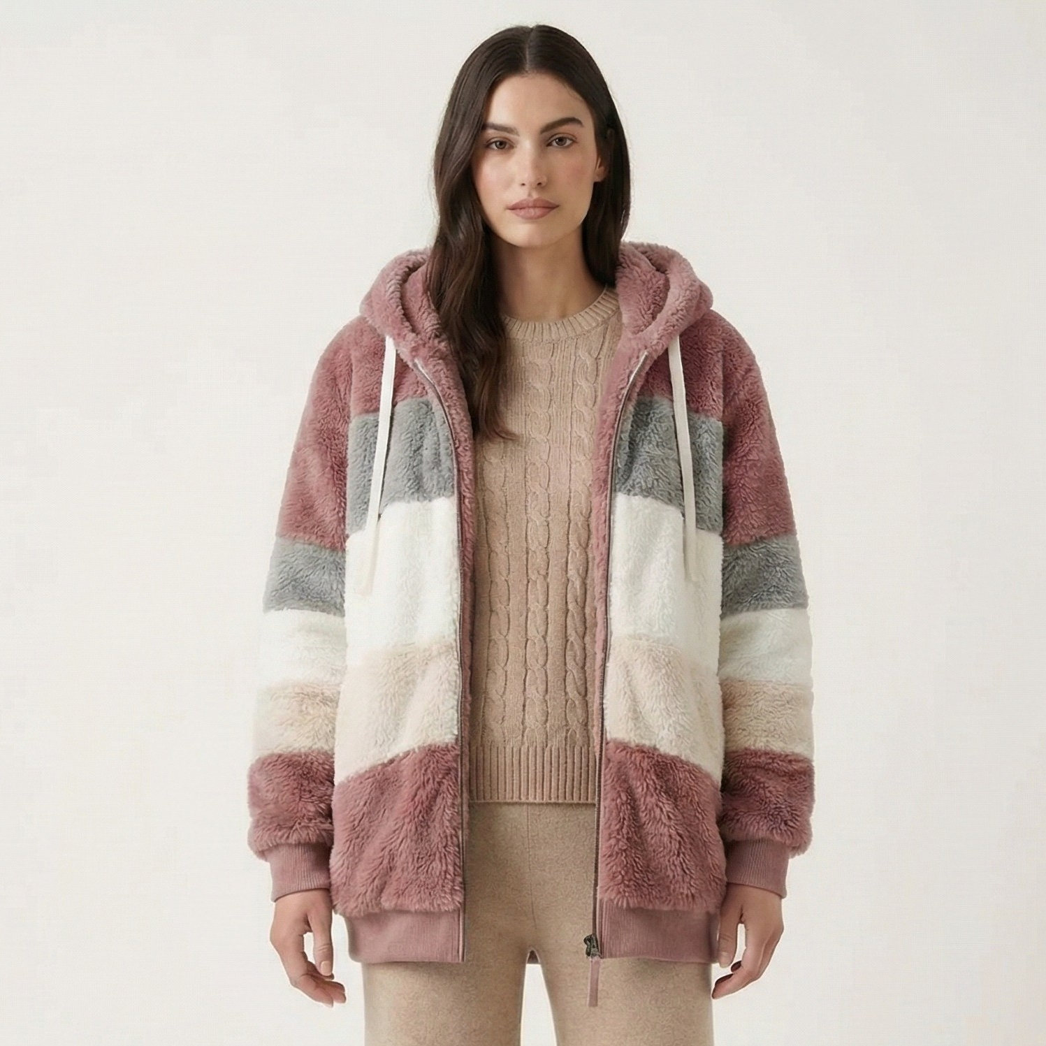 Kuschelweiche Fleece Jacke I Damen