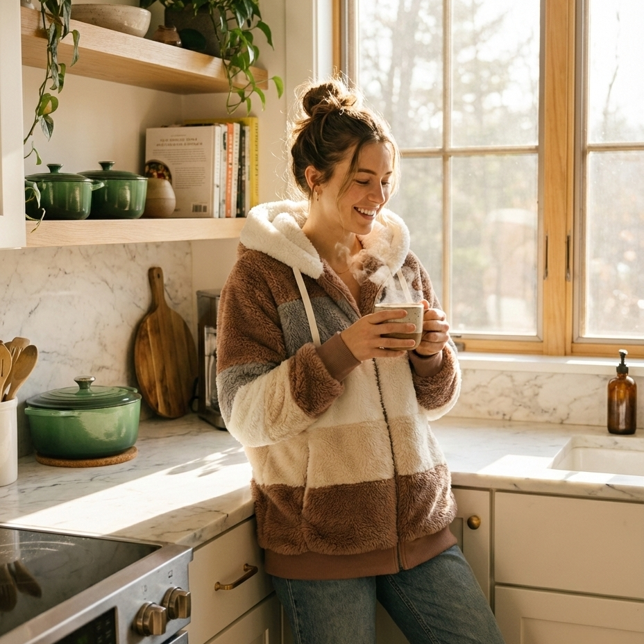 Kuschelweiche Fleece Jacke I Damen