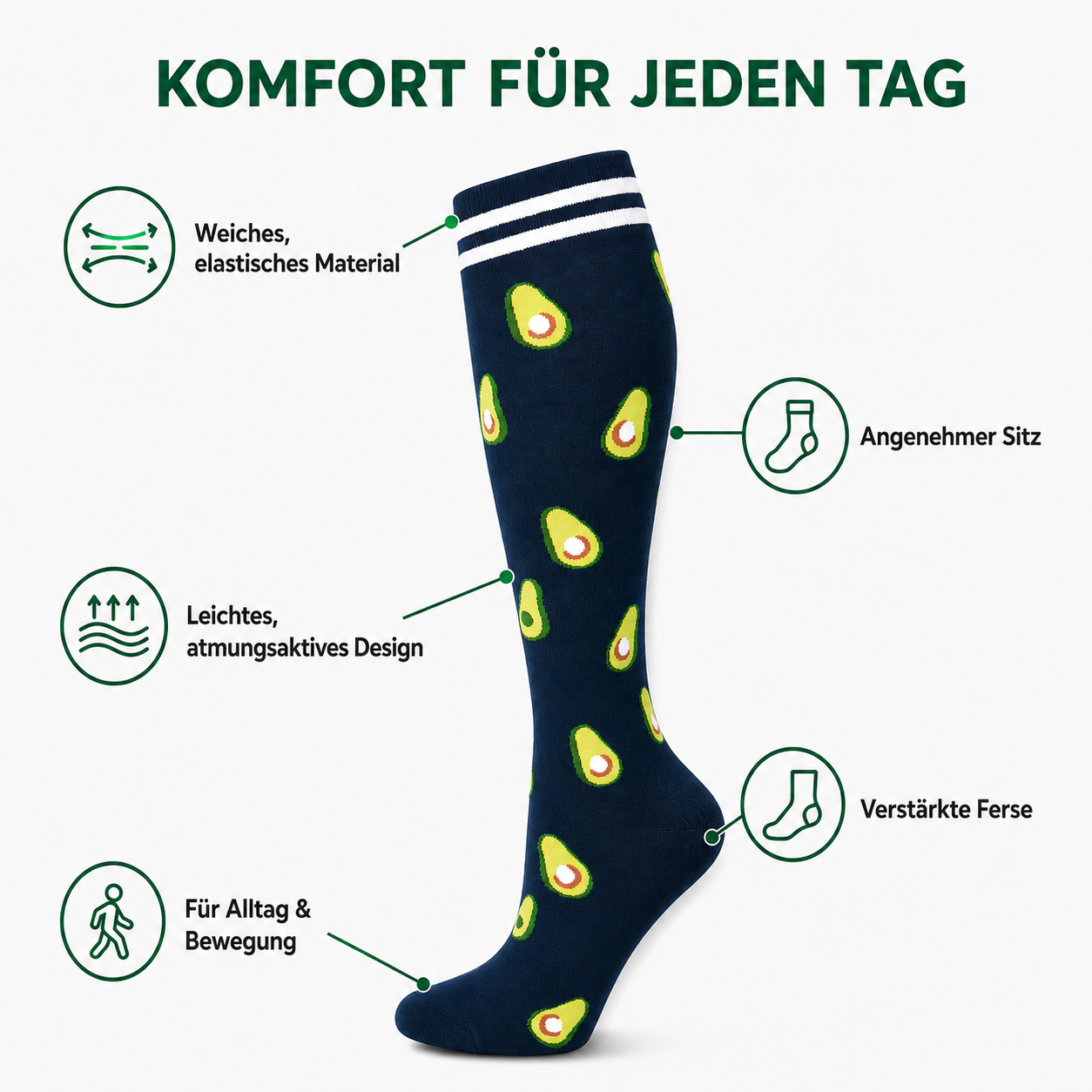 Kompressionsstrümpfe Colorful