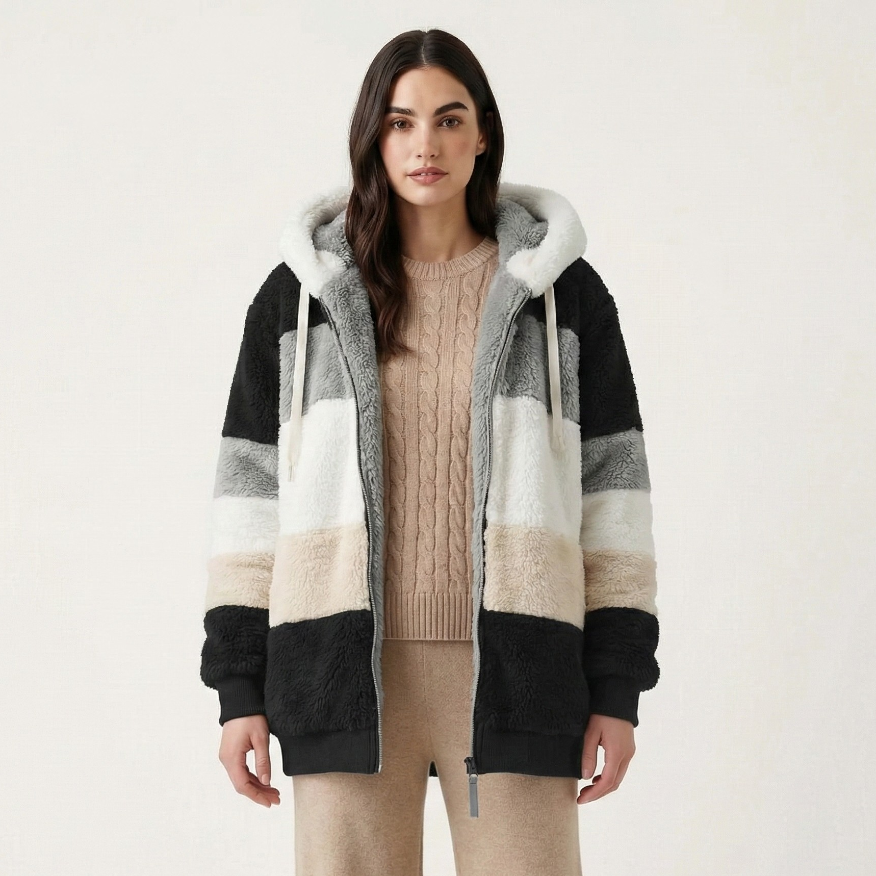 Kuschelweiche Fleece Jacke I Damen