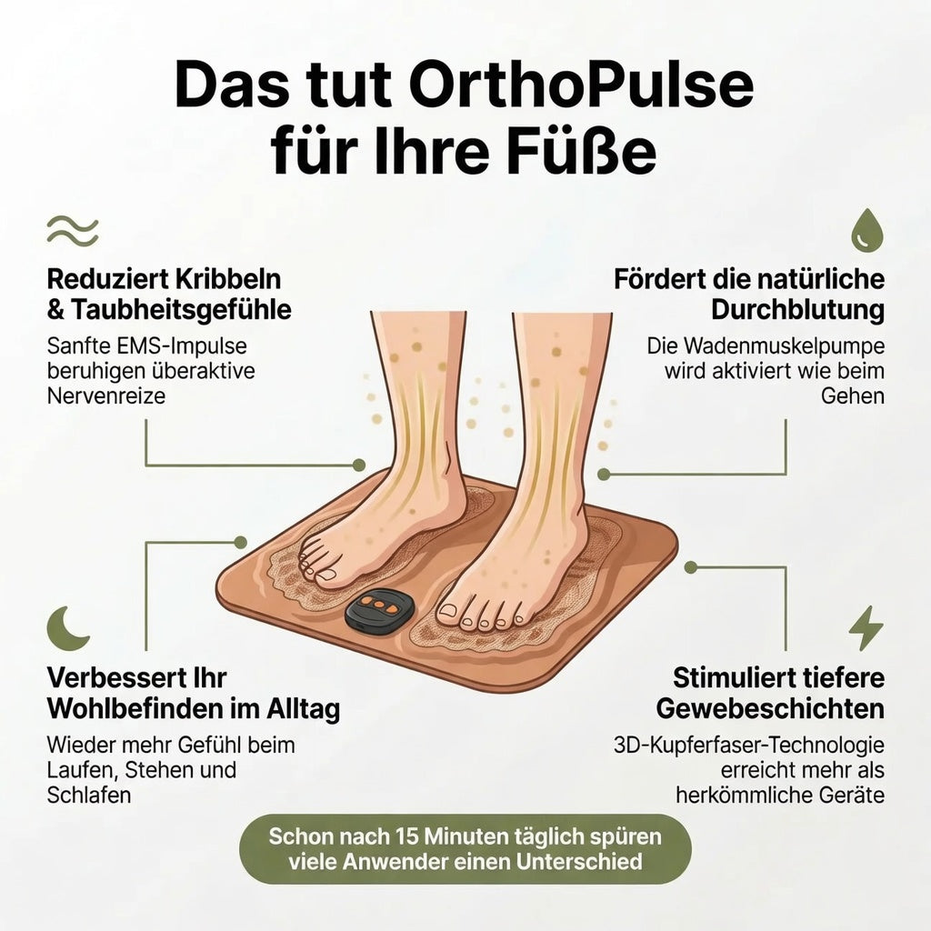 OrthoPulse - Der kabellose Durchblutungsstimulator bei Fußschmerzen & Schwellungen